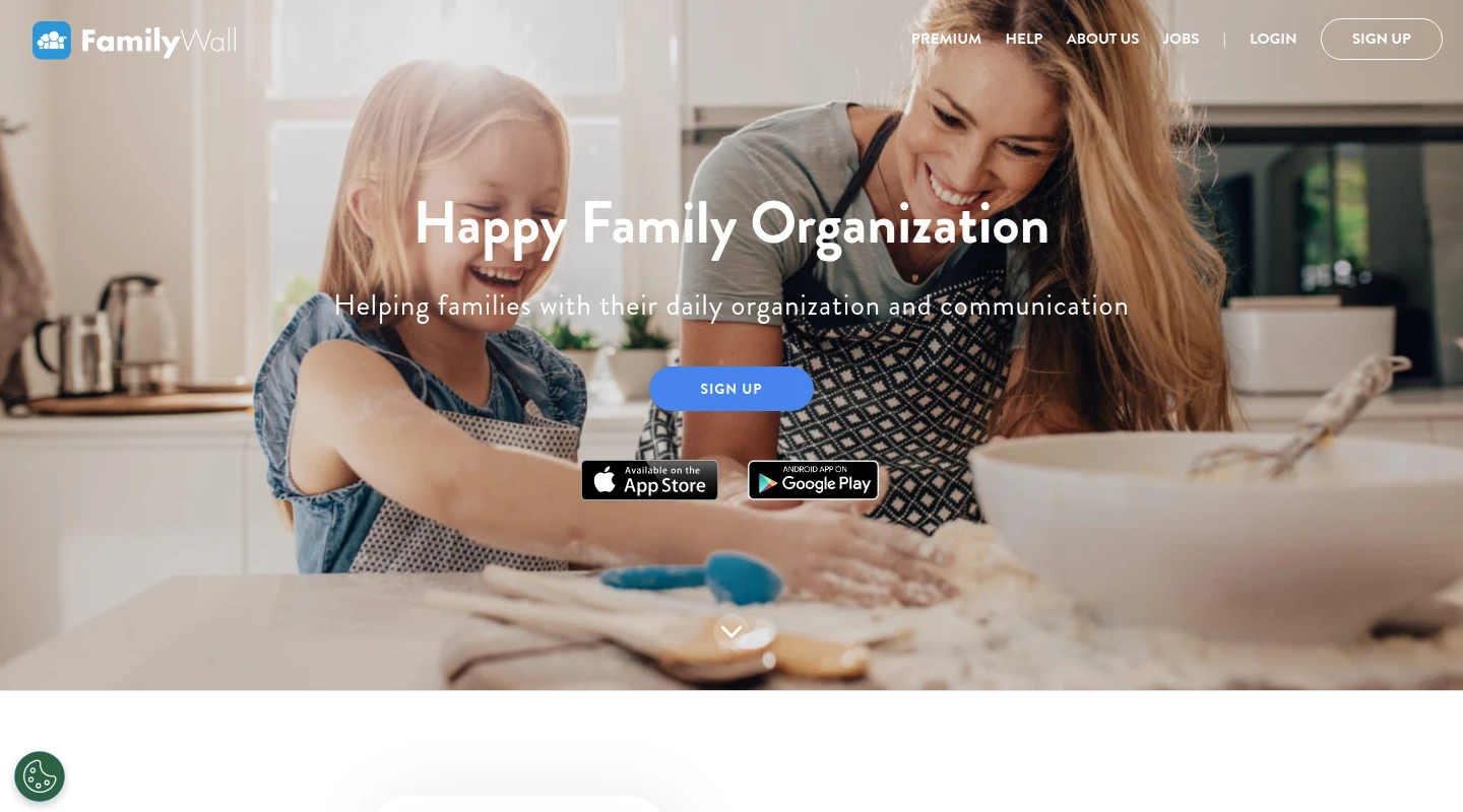 FamilyWall website home page