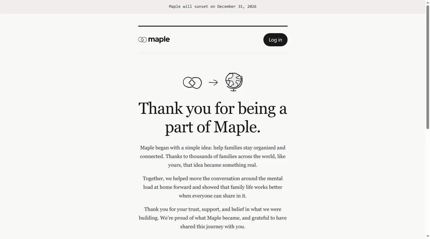 Maple website home page